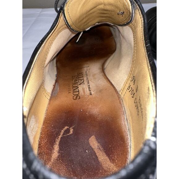 Allen Edmonds Men’s Fifth Avenue Cap Toe Dress Shoes Black Leather 9.5 D Wide - Picture 13 of 14
